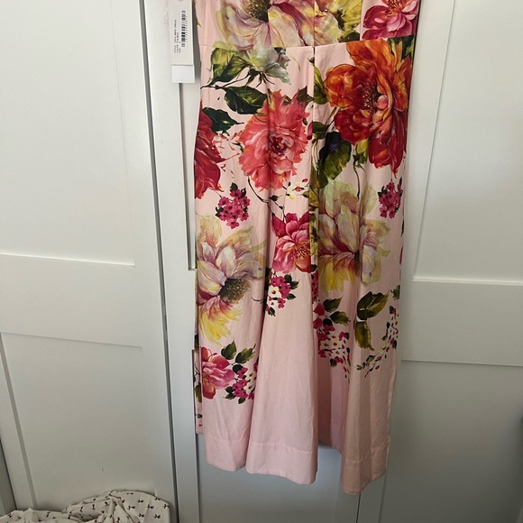 Teri Jon Asymmetrical Red and Pink Sundress - Picture 7 of 8